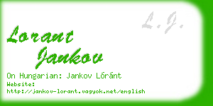 lorant jankov business card